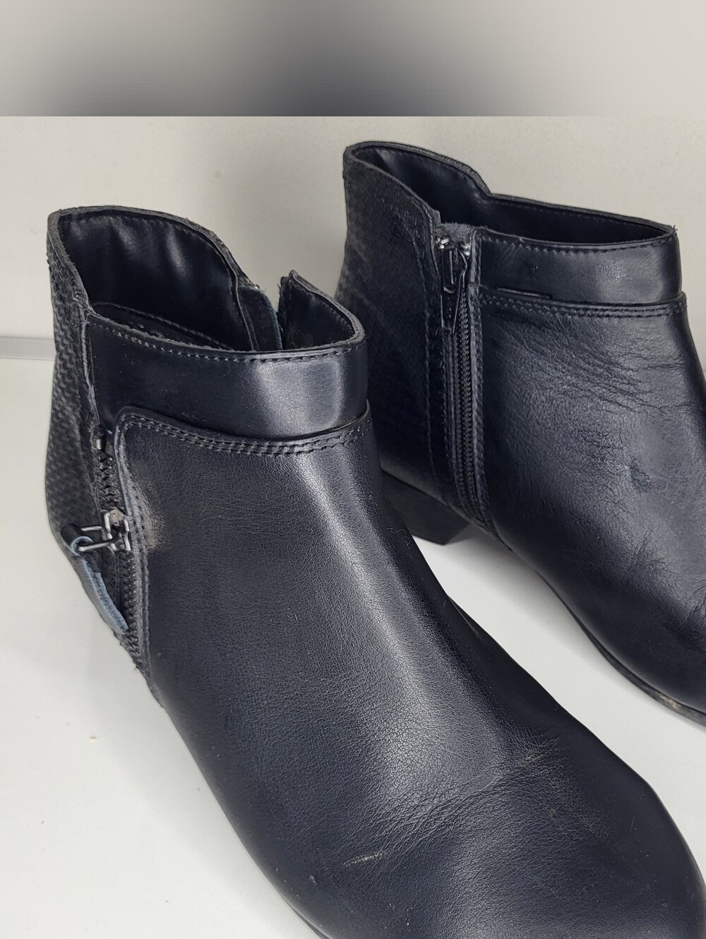 WOMEN'S ROCKPORT WORKS CARLY SAFETY TOE BOOTIE BOOTS RK751 BLACK Size 9